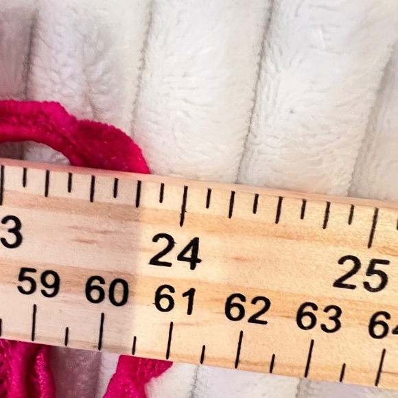 # A077 Nancy Vintage Fuchsia Lace Ruffle Blouse ,  New no tag , Size M - Picture 7 of 8